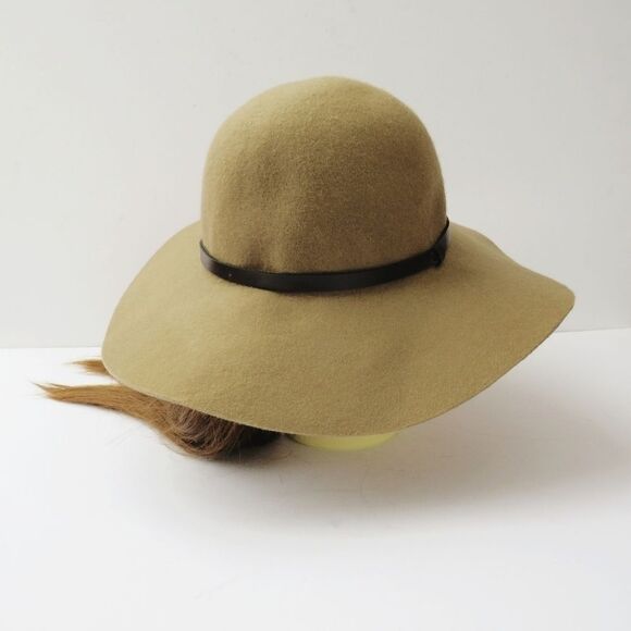 Nordstrom Wool Tan Camel Heathered Wide Brim Floppy Hat - Picture 5 of 9